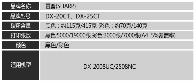 夏普(SHARP)DX-20  25CT 墨粉碳粉盒墨11